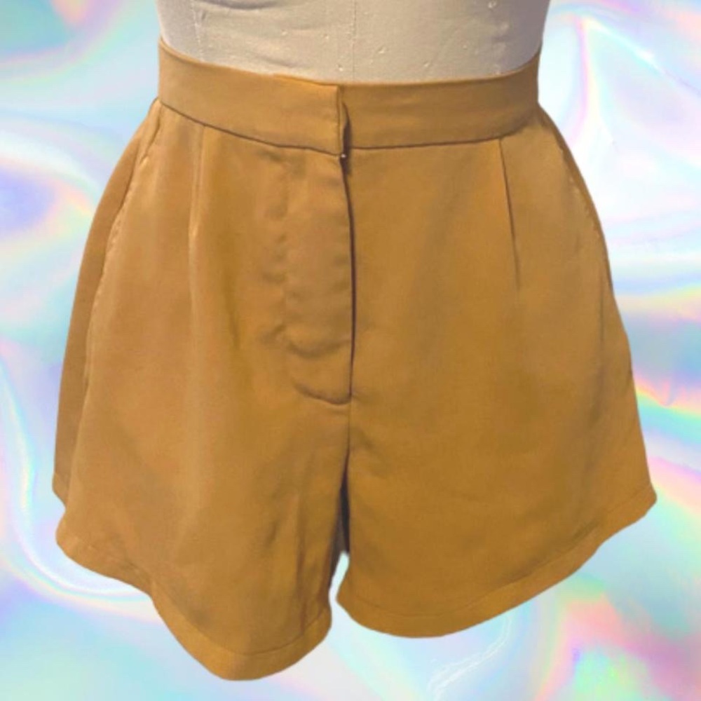 Mustard High Waisted Shorts